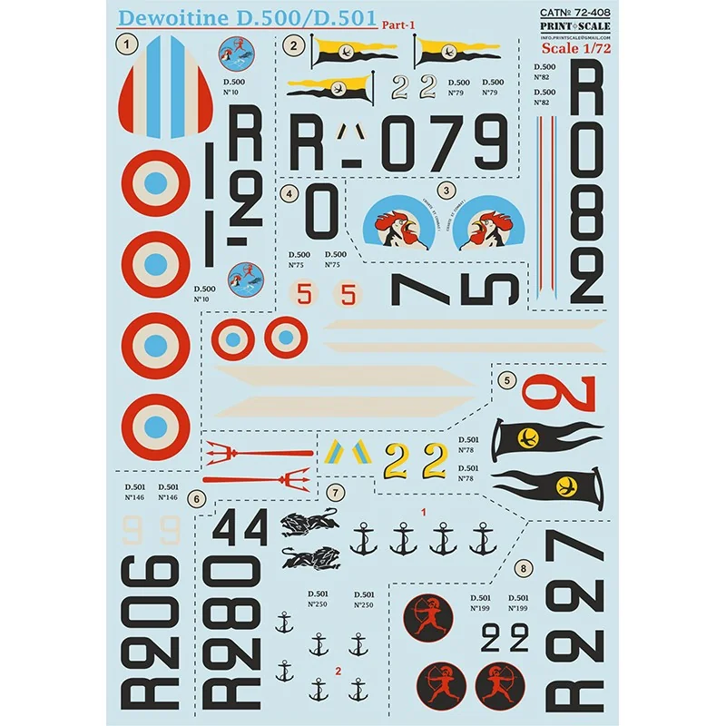 Décal Dewoitine D.500/D.501 Partie 11. D.500