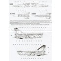 Décal Données de pochoir Mikoyan MiG-25 Foxbat