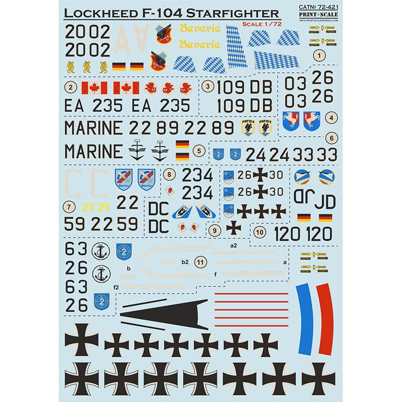 Décal Lockheed F-104 Starfighter 1