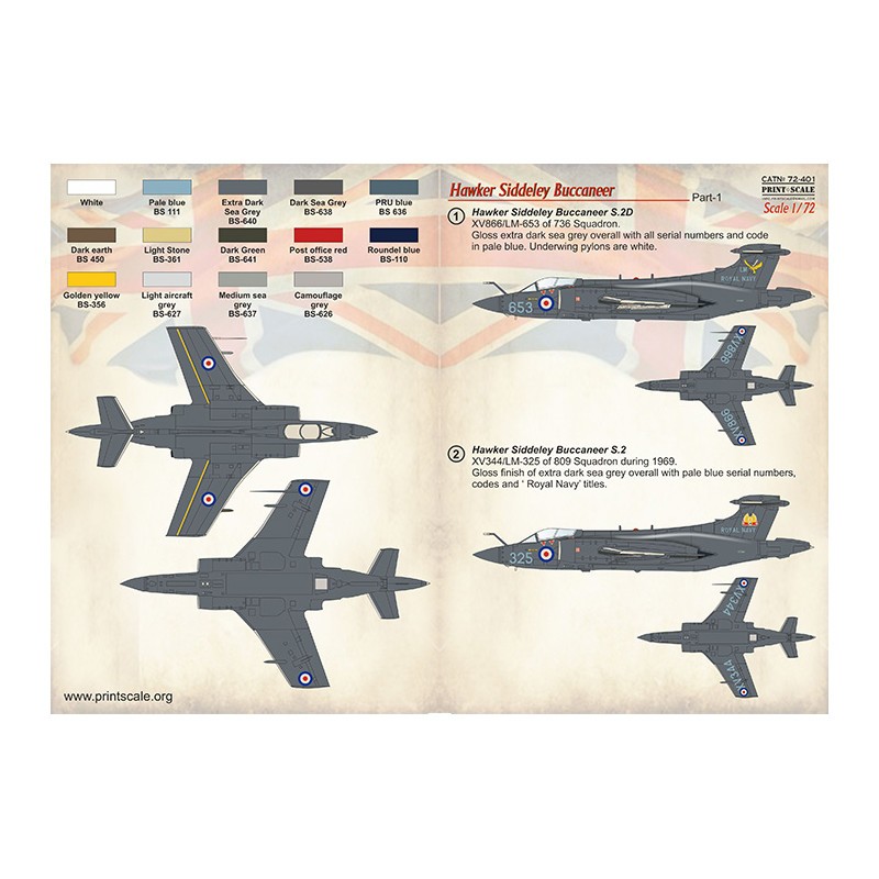 Décal Blackburn Buccaneer Partie 1 1