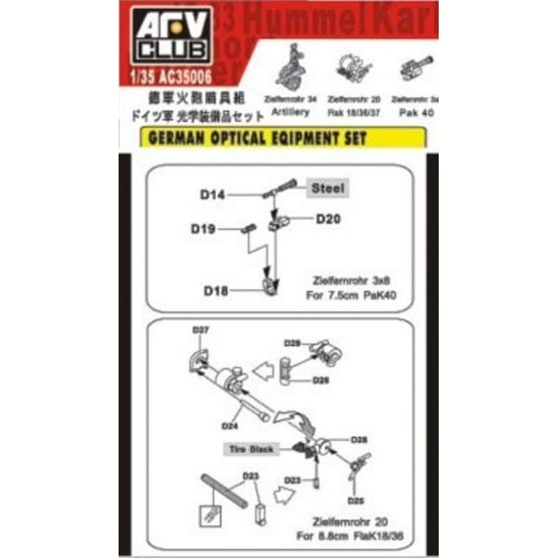 COFFRET EQUIPEMENT OPTIQUE ALLEMAND 1/35