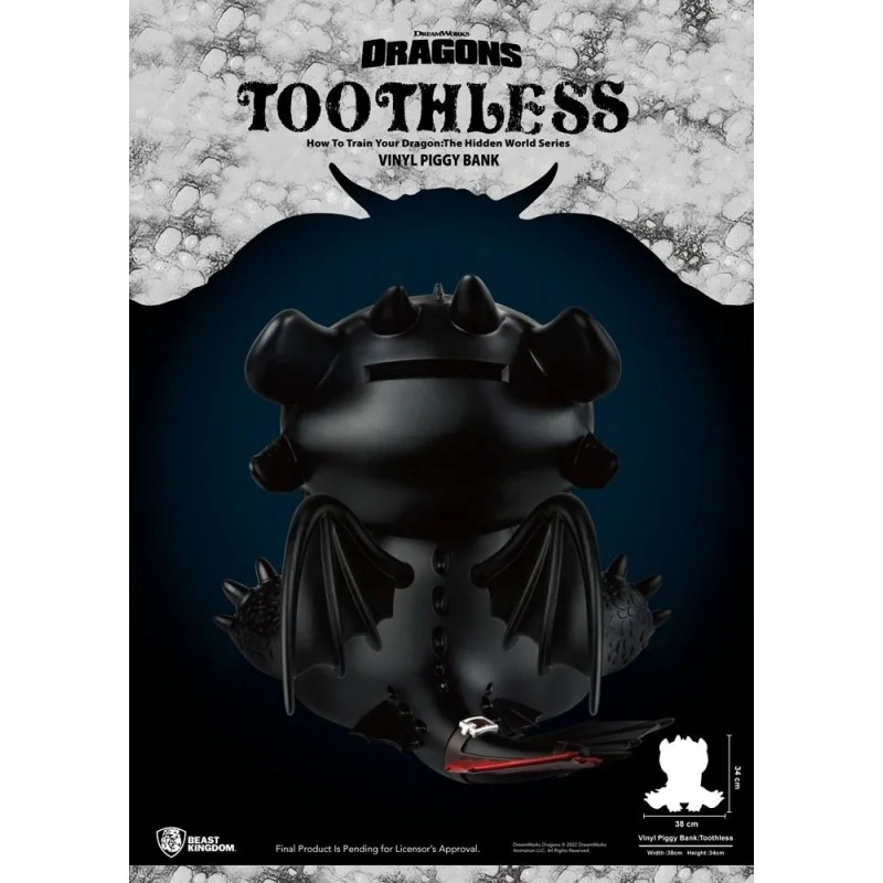 Dragons tirelire Piggy Vinyl Toothless 34 cm