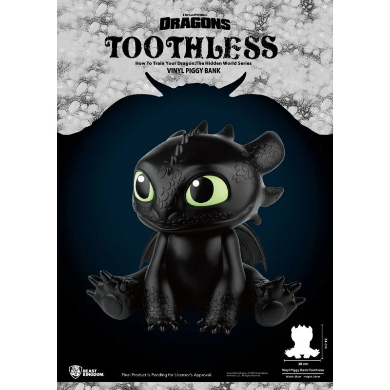 Dragons tirelire Piggy Vinyl Toothless 34 cm