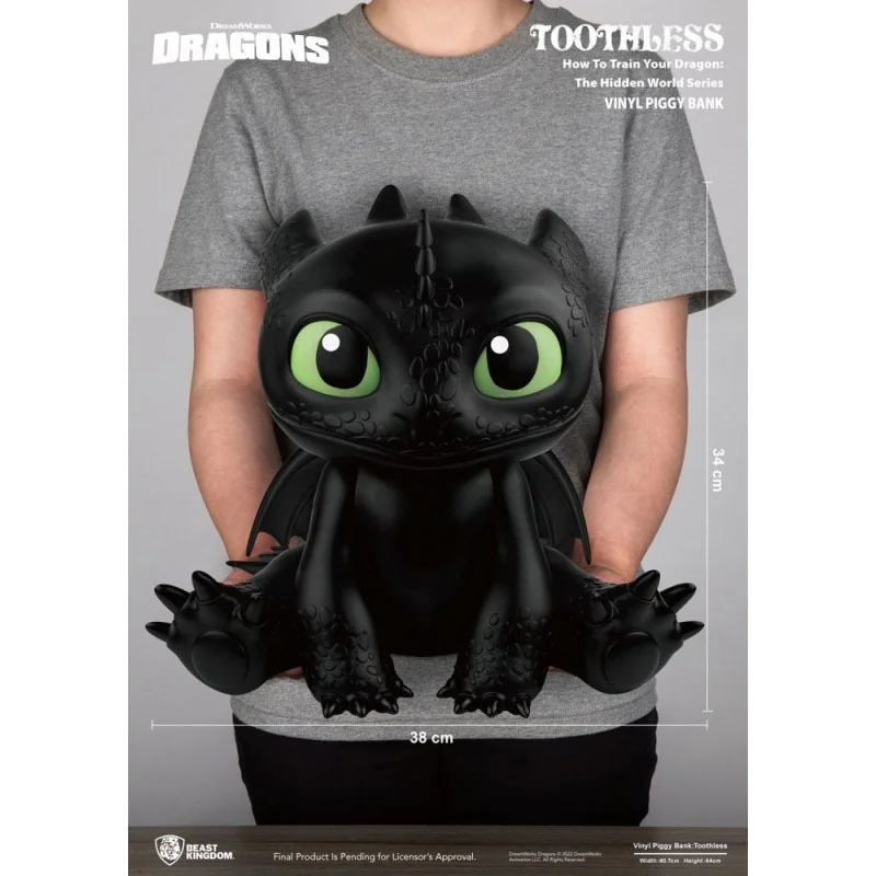 Dragons tirelire Piggy Vinyl Toothless 34 cm