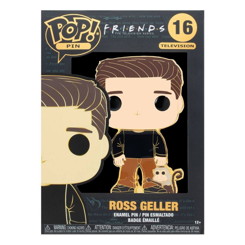 Friends POP! Pin pin's émaillé Ross w/ Monkey 10 cm