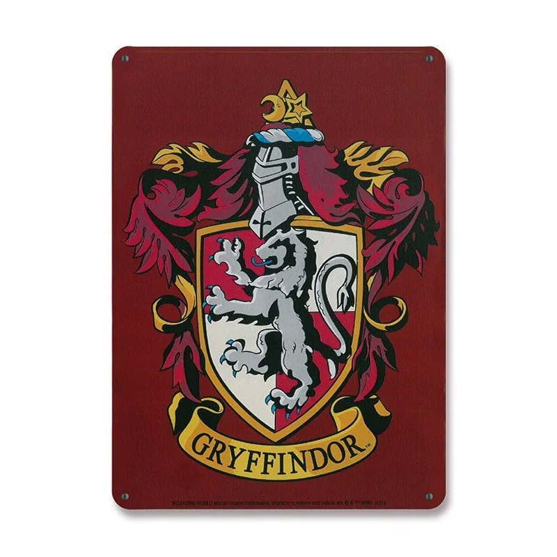 Harry Potter panneau métal Gryffindor 15 x 21 cm