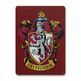 Harry Potter panneau métal Gryffindor 15 x 21 cm