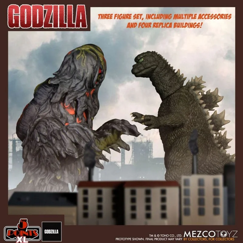 Godzilla vs Hedora figurines 5 Points XL Deluxe Box Set