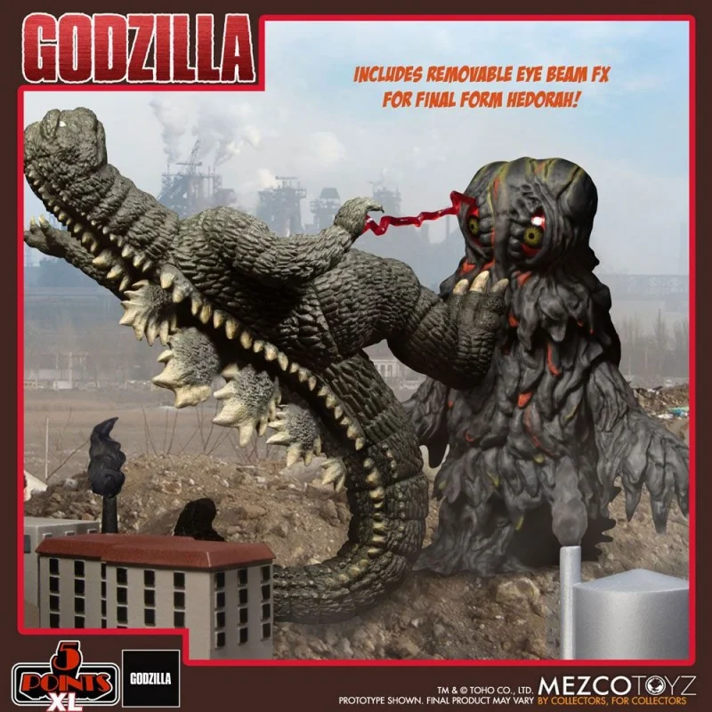 Godzilla vs Hedora figurines 5 Points XL Deluxe Box Set