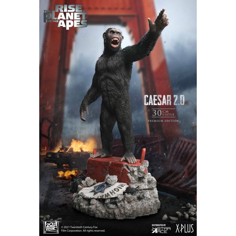 La Planète des singes : Les Origines statuette Caesar 2.0 Deluxe Version 30 cm