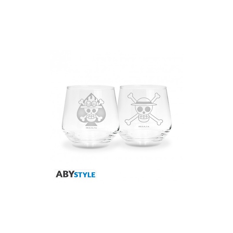 ONE PIECE - Luffy & Ace - Set de 2 Verres 30cl : : Verre  ABYstyle One Piece