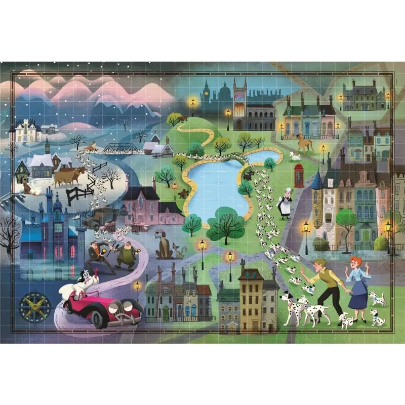 Disney Maps - 1000 pièces - Les 101 Dalmatiens