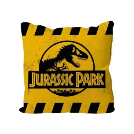 Jurassic Park oreiller Caution Yellow Logo 40 x 40 cm