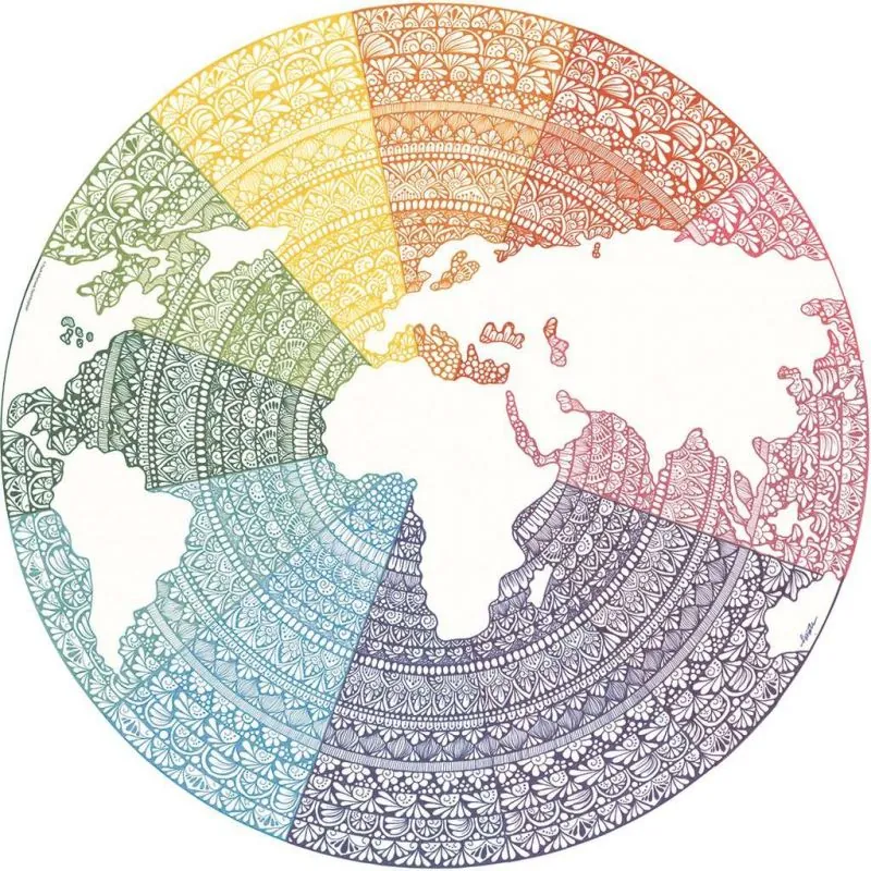 Puzzle rond 500 p - Mandala (Circle of Colors)