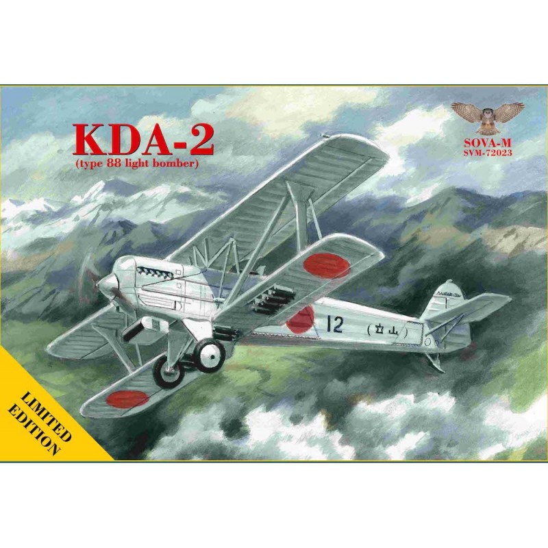 Bombardier léger Kawasaki KDA-2 type 88 biplan monomoteur japonais KDA-2 (Type 88)