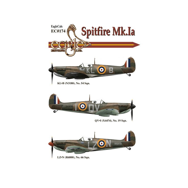 Supermarine Spitfire Mk.Ia KL * B (N3180), n ° 54