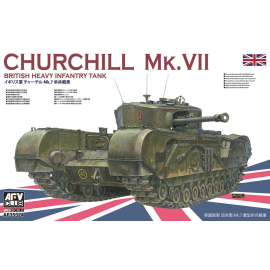 Churchill Tank Mk VIINouvelle coque et tourelle Mk VII usinées. Les écoutilles peuvent être positionnées ouvertes ou fermées. Dé
