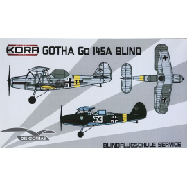 Gotha Go-145A Blind Kit plastique complet - nouvel outillage avec 4 options de décalcomanies, auvent en résine moulée et mise à 