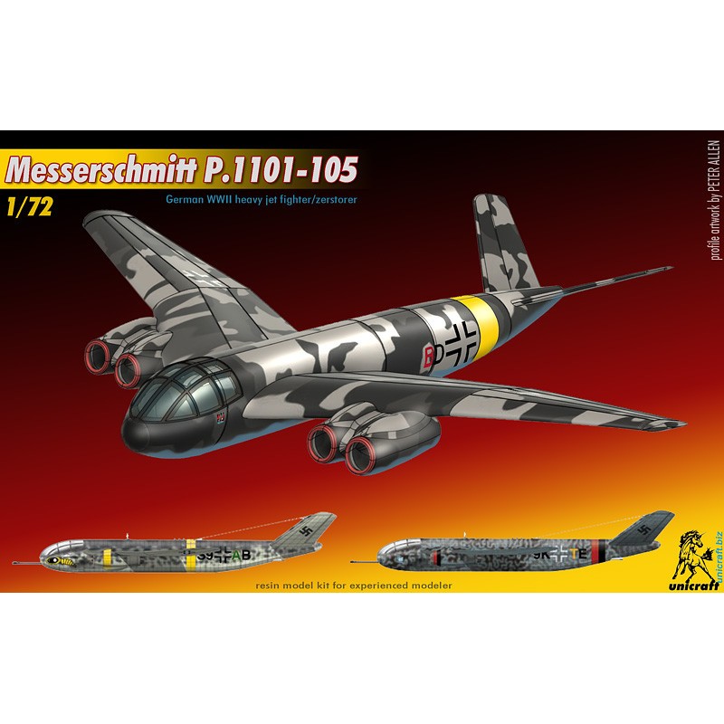 Messerschmitt P.1101-105 1945 énorme zerstorer à quatre jets