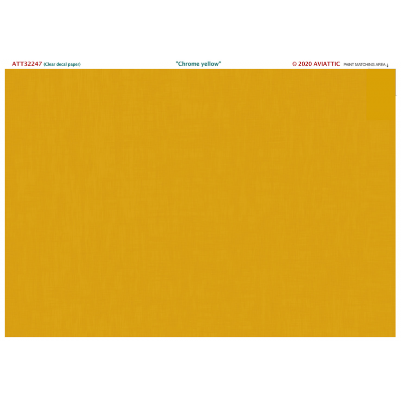 Peinture jaune chrome sur lin (Papier décalque transparent)