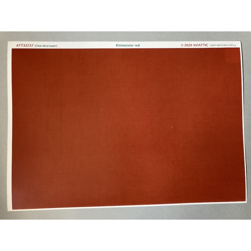 Rittmeister Blood red (sur papier autocollant transparent)