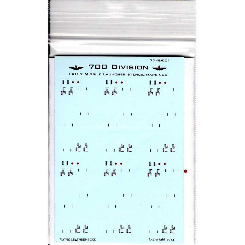 Marquages de données de pochoir de lanceur de missiles LAU-7