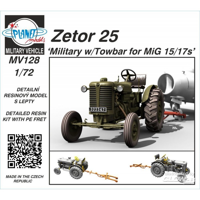 Zetor 25 Military avec attelage pour MiG 15/17s