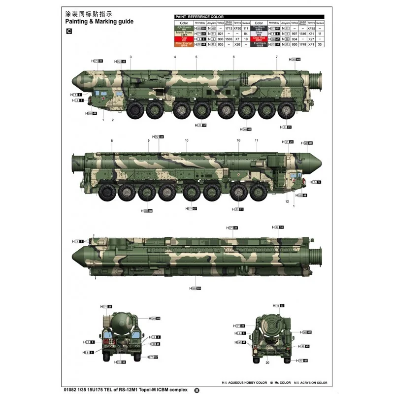 15U175 TEL du complexe ICBM RS-12M1 Topol-M