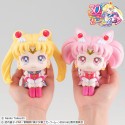 Pretty Guardian Salior Moon statuettes PVC Look Up Super Sailor Moon & Super Sailor Chibi Moon LTD Ver. 11 cm