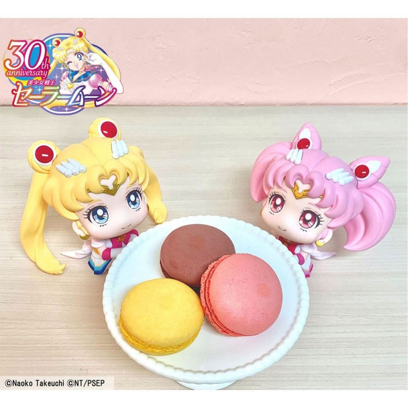 Pretty Guardian Salior Moon statuettes PVC Look Up Super Sailor Moon & Super Sailor Chibi Moon LTD Ver. 11 cm