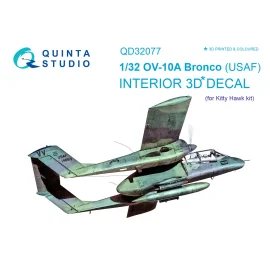 Décalcomanie North-American/Rockwell OV-10А Bronco (version USAF) Intérieur imprimé en 3D et coloré sur papier autocollant (conç