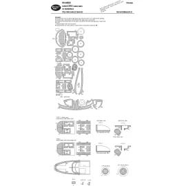 Douglas DB-26B/C EXPERT kabuki masque toutes les fenêtres, y compris les masques latéraux intérieurs, les roues, le bouclier ant