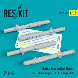 Matra Durandal Bomb (4 pièces) (McDonnell F-15E Strike Eagle, F-111, Dassault Mirage 2000) (conçu pour être utilisé avec les kit