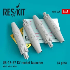 Lance-roquettes UB-16-57 KV (4 pièces) Mil Mi-2, Mi-4, Mi-8 (conçu pour être utilisé avec les kits Aeroplast, Bronco, SMDER, Tru