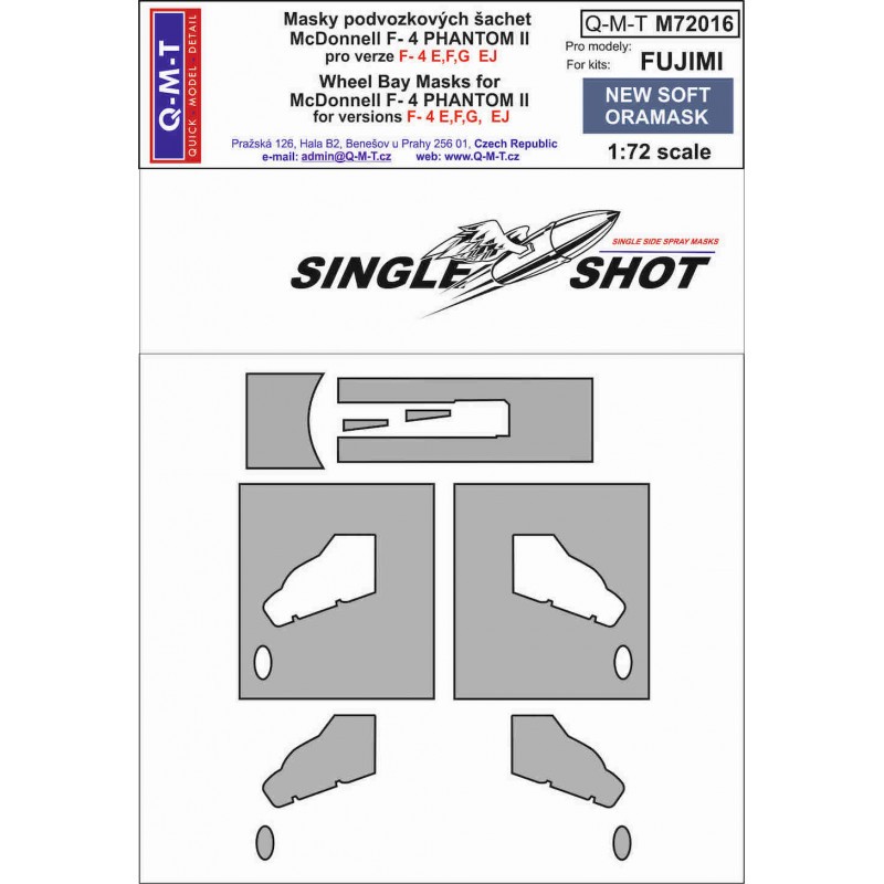 McDonnell F-4E/F-4F/F-4G/F-4EJ Masques de peinture pour compartiment de roue Phantom (conçus pour être utilisés avec les kits Fu