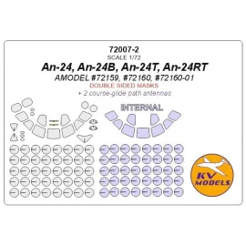 Antonov An-24 - Masques double face (conçus pour être utilisés avec les kits modèle A AMU72159, AMU72160, AMU72160-01) [An-24, A