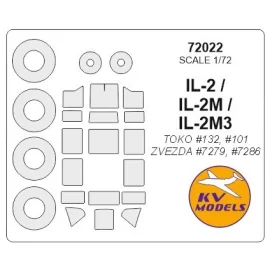 Ilyushin IL-2 + masques de roues (conçus pour être utilisés avec les kits TOKO 132, 101, Zvezda ZVE7279, ZVE7286) [IL-2, IL-2M, 