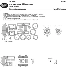 Douglas B-26K Counter Invader BASIC kabuki masque toutes les fenêtres et les pièces transparentes, les roues (conçu pour être ut