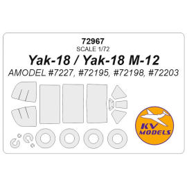 Yakovlev Yak-18 / Yak-18 M-12 (conçu pour être utilisé avec le modèle A AMU7227, AMU72195, AMU72198, AMU72203) + masques de roue