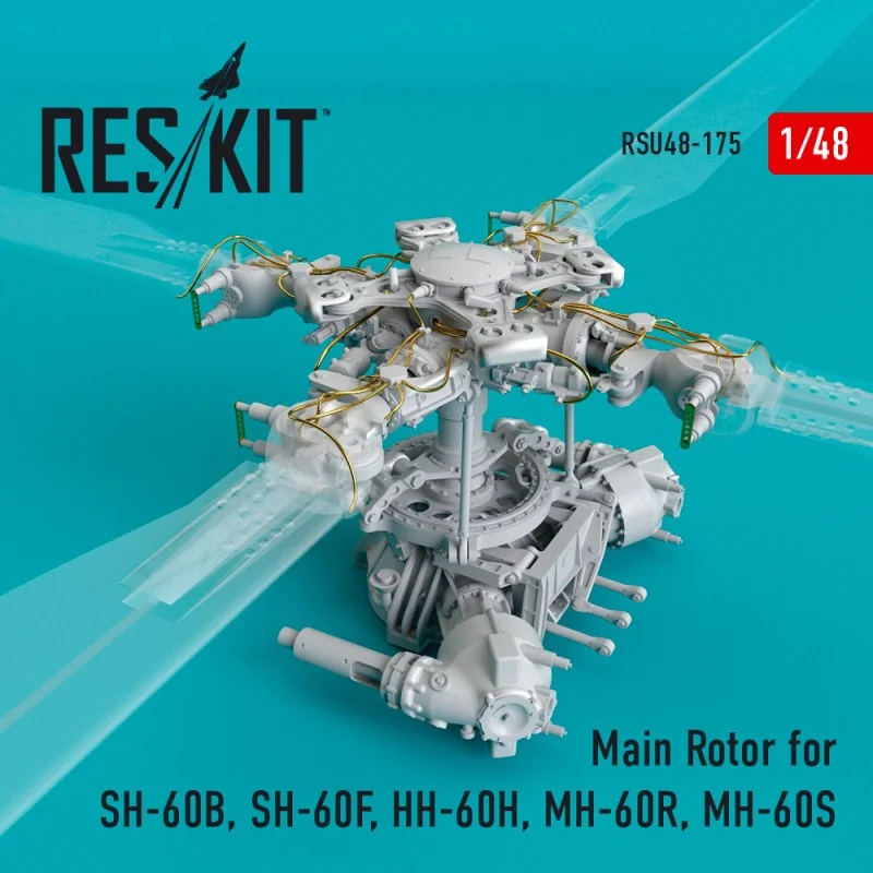 Rotor principal pour Sikorsky SH-60B, SH-60F, HH-60H, MH-60R, MH-60S (conçu pour être utilisé avec les kits Italeri et Revell)