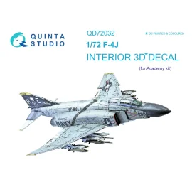 Intérieur McDonnell F-4J Phantom imprimé en 3D et coloré sur papier autocollant (conçu pour être utilisé avec les kits Academy)