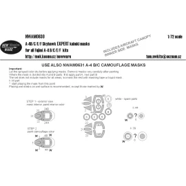 Douglas A-4B/A-4C/A-4E/A-4F Skyhawk EXPERT kabuki masques verrière d'avion y compris masques latéraux intérieurs, roues