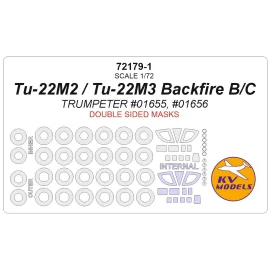 Tupolev Tu-22M2 Backfire B / Tu-22M3 Backfire C (conçu pour être utilisé avec les kits Trumpeter TU01655, TU01656)