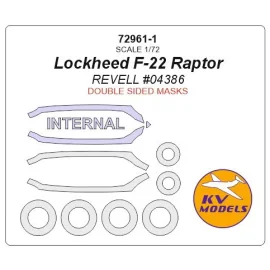 Lockheed-Martin F-22 Raptor - Masques double face et à roues (conçus pour être utilisés avec les kits Revell RV4386)