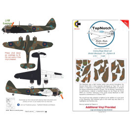 Bristol Blenheim Mk.IF - Masques de peinture à motif camouflage Pattern B (conçus pour être utilisés avec les kits Revell)