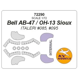 Bell AB-47 / OH-13 Sioux (conçu pour être utilisé avec les kits ITALERI IT085, IT095)[Bell AB-47, OH-13 Sioux]