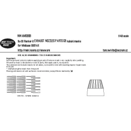 Sukhoi Su-33 Flanker-D EXHAUST NOZZLES PARTS Masques kabuki G9 (conçus pour être utilisés avec les kits Minibase)