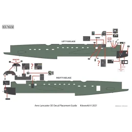 Panneau d'instruments couleur Avro Lancaster BI 3D (conçu pour être utilisé avec les kits de modèles de Hong Kong)