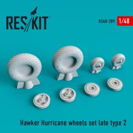 Jeu de roues Hawker Hurricane tardif type 2 (conçu pour être utilisé avec les kits Airfix, Italeri et Tamiya)