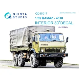 KAMAZ 4310 Intérieur coloré et imprimé en 3D sur papier autocollant ((conçu pour être utilisé avec les kits ICM))